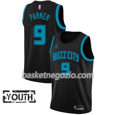 Canotte Bambino Charlotte Hornets Tony Parker 9 2018-19 Jordan Brand City Edition Nero Swingman